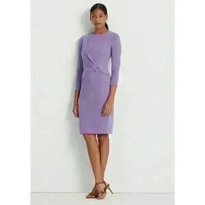 NEW! Lauren Ralph Lauren Women's 12 Jersey 3/4 Sleeve Dress NWT $145